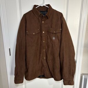 DIXXON Men's Chocolate Brown Plaid Inside Jacket